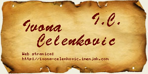 Ivona Čelenković vizit kartica